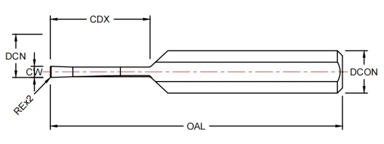 Cylindrical object technical drawing